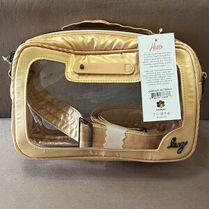 Lug Carriage Clearview Crossbody Bag in Metallic Rose Gold